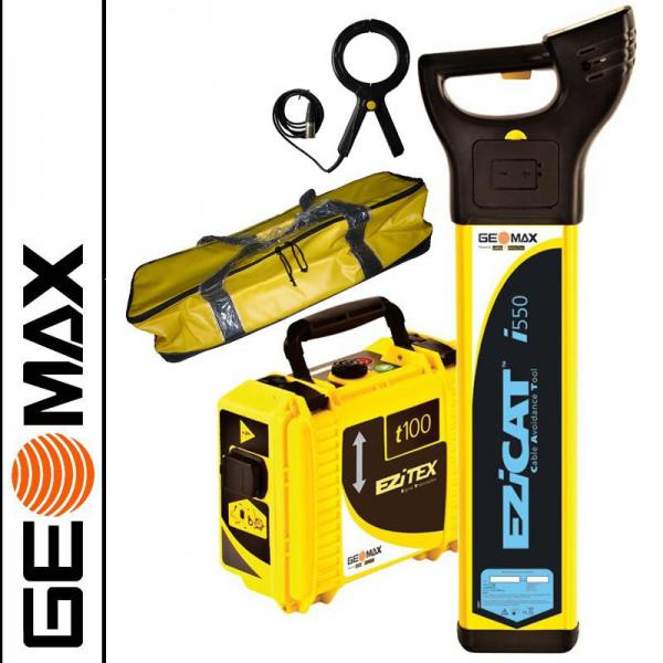 Vyhledávač vedení Geomax Ezicat i550 + generátor + kleště + taška