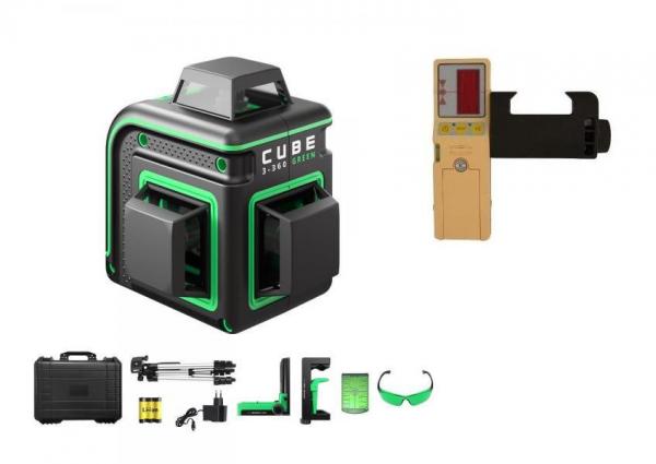 Křížový laser ADA Cube 3-360 Ultimate Green s příjímačem